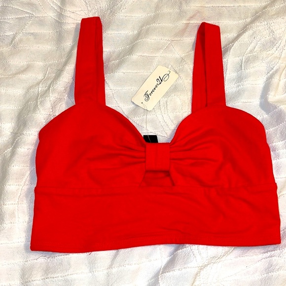 Forever 21 Bow Crop Top - Picture 1 of 5